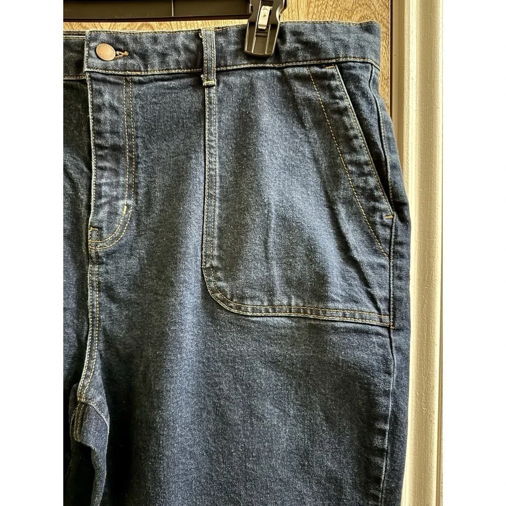 Boden Jeans Utility Flare Size US 20 Dark Wash High Rise Denim Quality EUC T0768